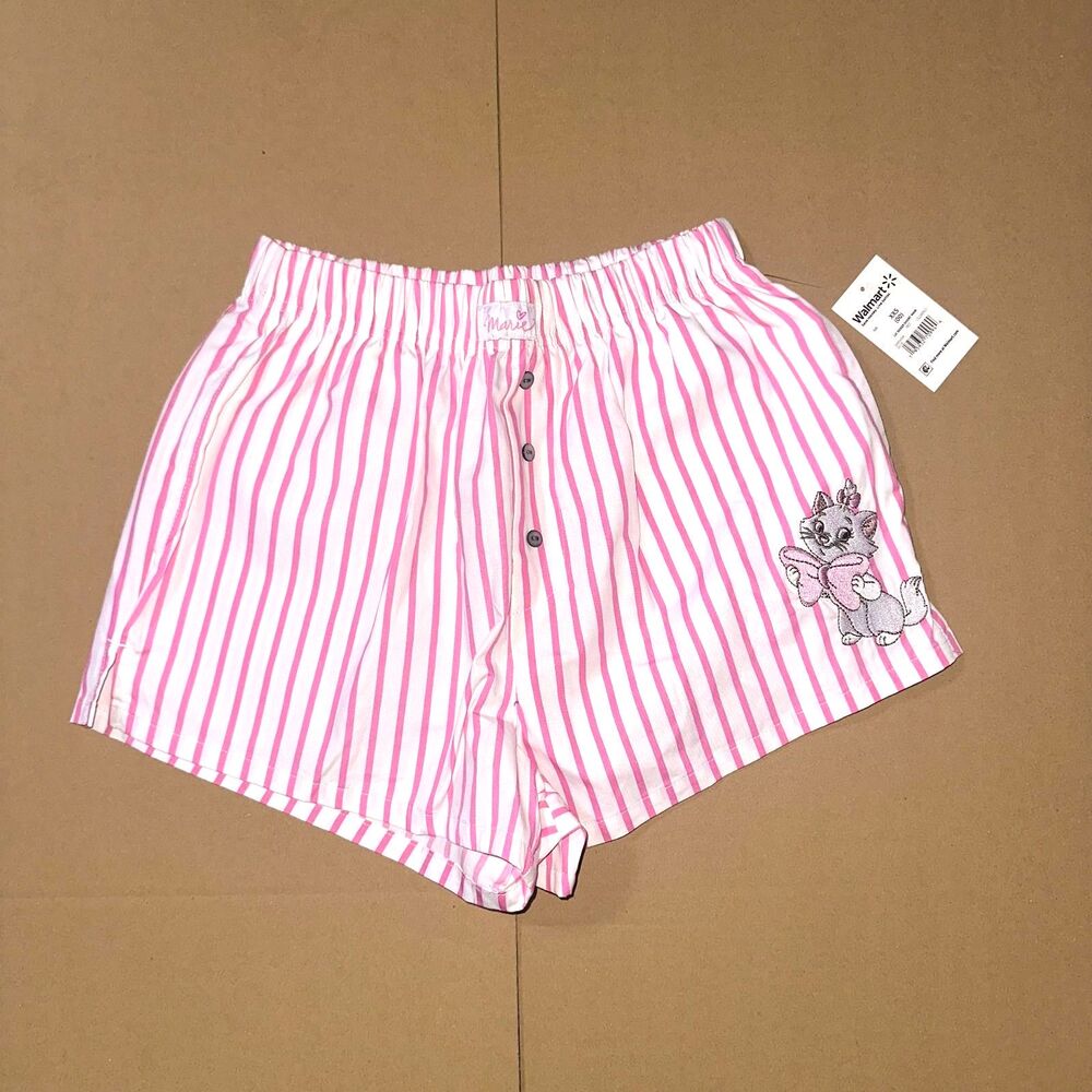 Disney Lady and the Tramp Si & Am Women's Pink/White Striped Pajama XXS(00) NWT